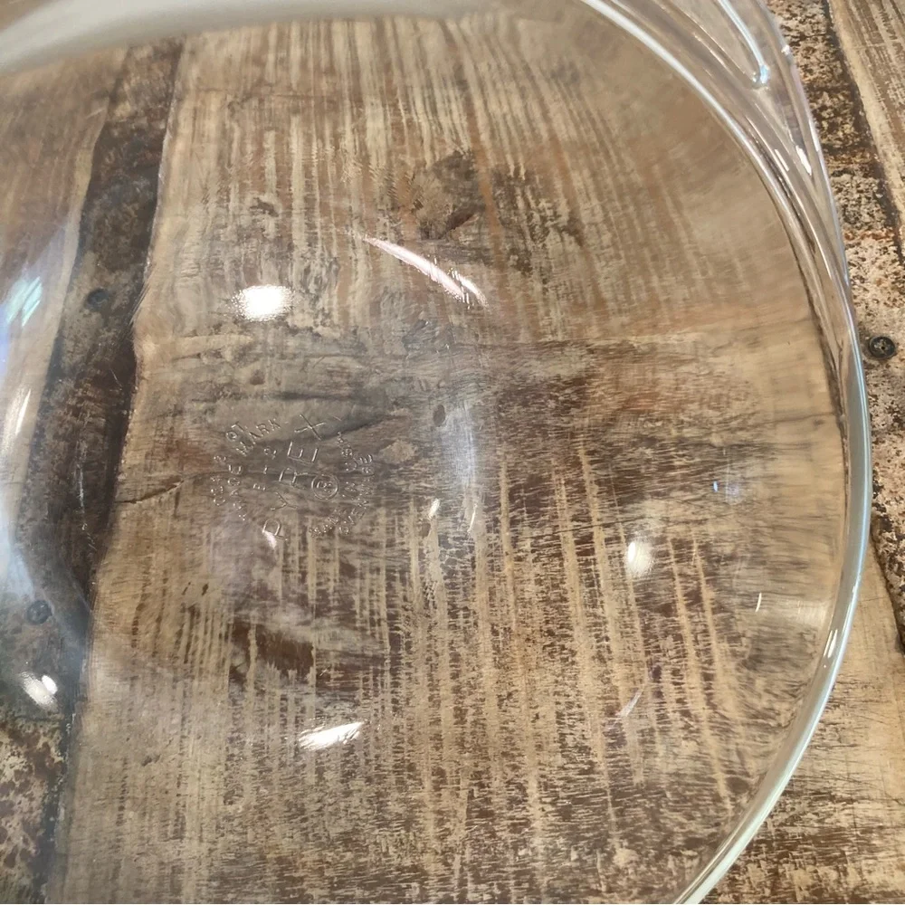 PYREX Round Casserole Baking Dish 024 B-2 2 Quart QT Clear Glass Bowl Ovenware